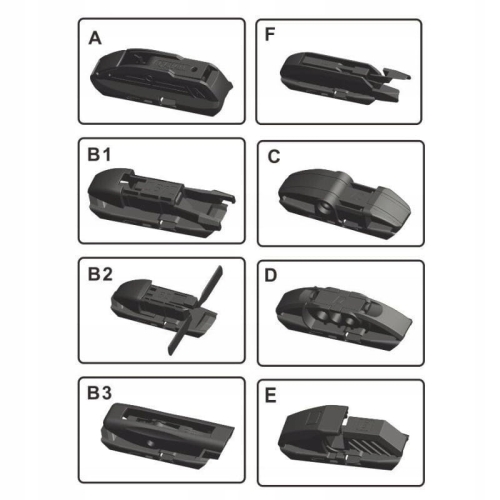 Wycieraczka hybrydowa INTEGRALE 480 mm – 8 adapterów, bez smug