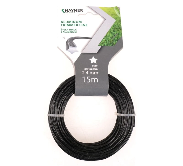 Żyłka tnąca z aluminium gwiazdka 2,4 mm 15 m