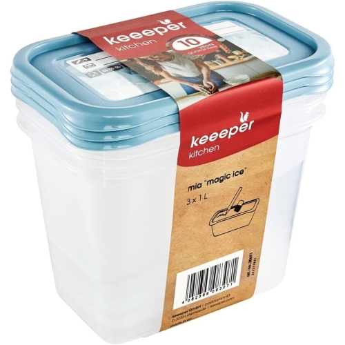 Zestaw pojemników Keeeper Mia Magic Ice 1 l 3 szt.