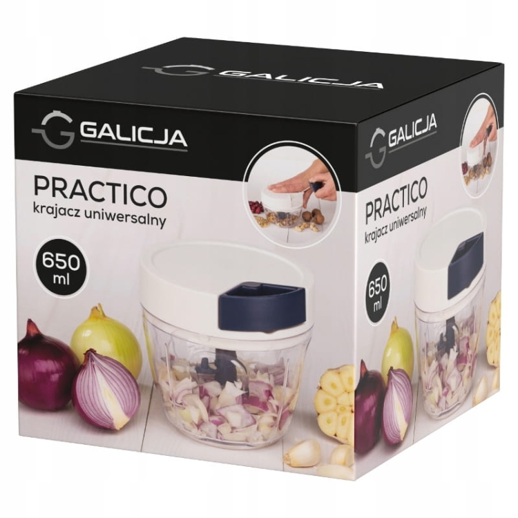 Krajacz uniwersalny practico 650 ml siekacz biało granatowy