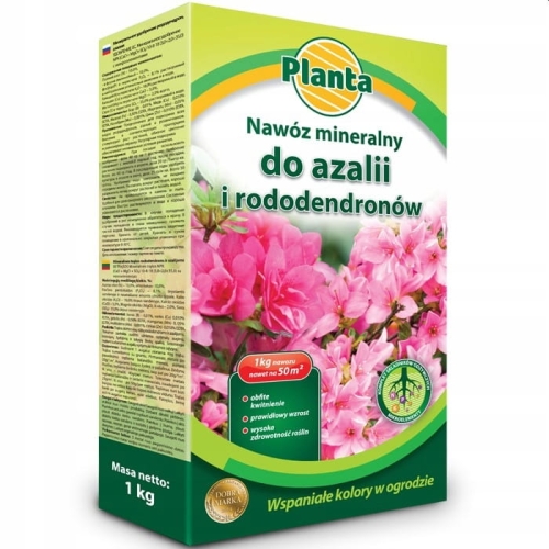 Nawóz wieloskładnikowy dorododendronów Planta granulat 1 kg 1 l