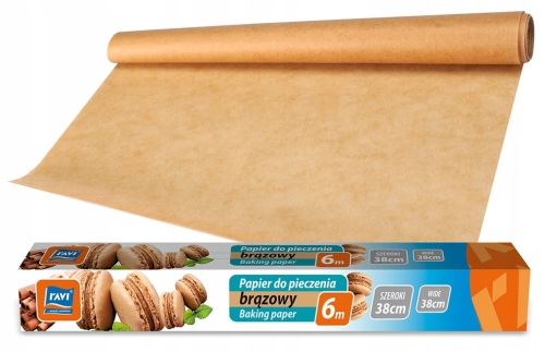 Papier do pieczenia Ravi 600 cm x 38 cm brązowy