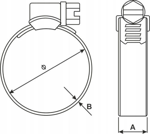 Opaska ślimakowa W1 9mm 16-25mm 1 szt.