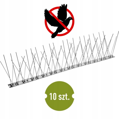 Browin kolce przeciwko ptakom na ptaki na metalowej listwie 10 szt. Po 0,5m