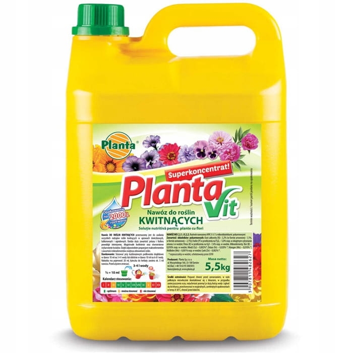 Nawóz do roślin kwitnących wieloskładnikowy Planta płyn 5,5 kg 5 l