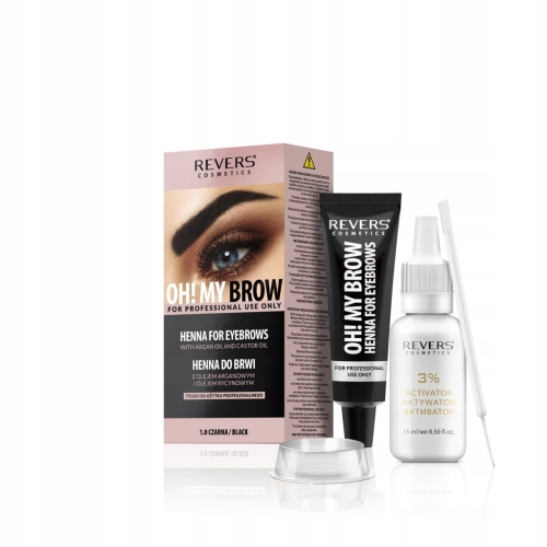 Revers Cosmetics Henna do brwi OH! My Brow Profesjonalna 3.0 Czarna
