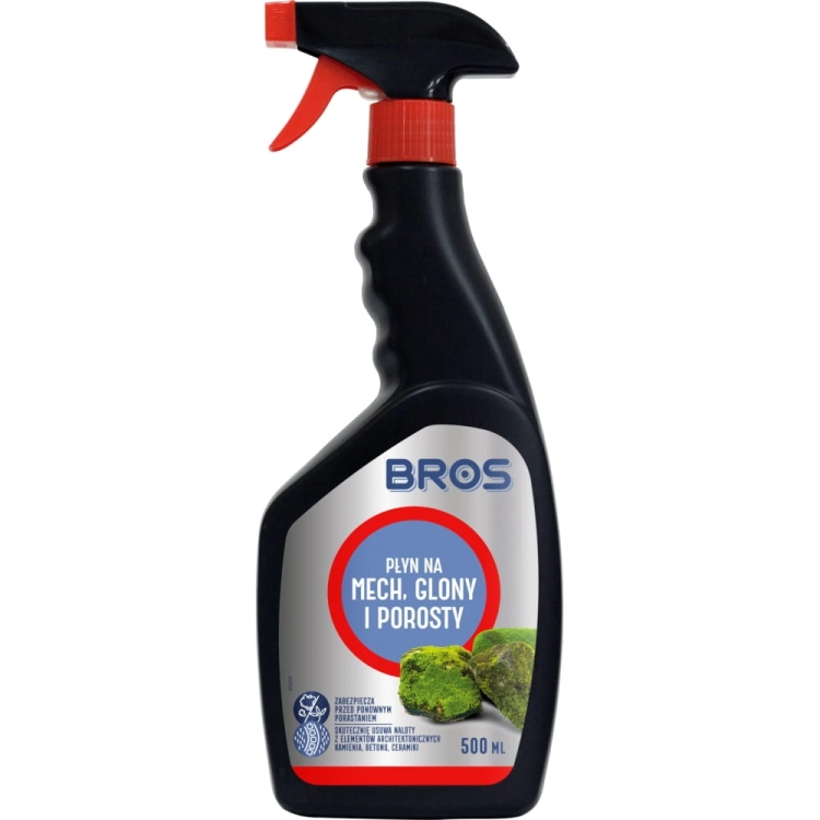 BROS Płyn na Mech, Glony i Porosty 500ml – Skuteczna Ochrona i Zabezpieczenie Powierzchni