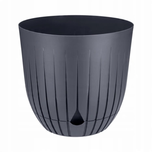 Doniczka plastikowa BRITTA 26 cm z podstawką – nowoczesny design, lekka i funkcjonalna