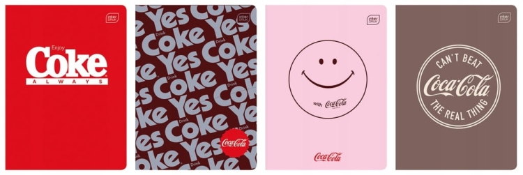 Zeszyt A5 kratka 60 kartek z marginesem Coca-Cola Interdruk